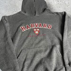Harvard University Hoodie Gray Hooded Drawstring Champion Hoodie Size‎ 10-12